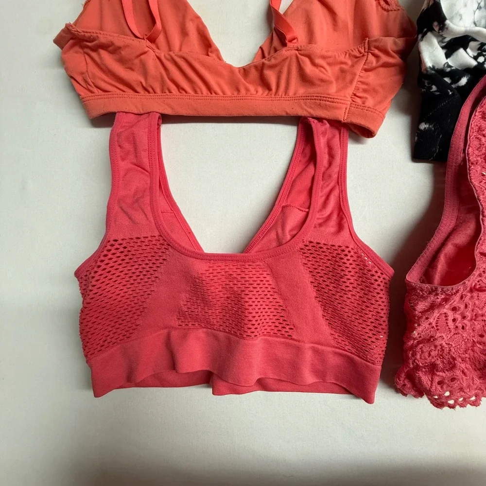 Womens Bralette Sports Bra Lot of 5 S M XS Lace Wireless Tru-Fit No Boundaries